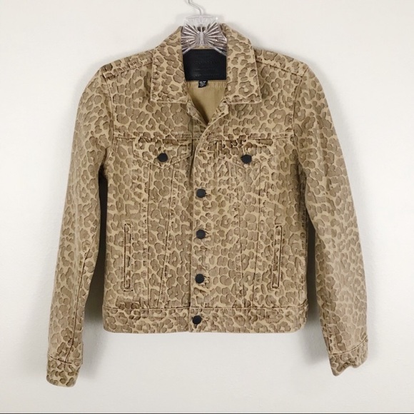 Lucky Brand Tomboy Trucker Leopard Print Jacket Size Large - Picture 3 of 8